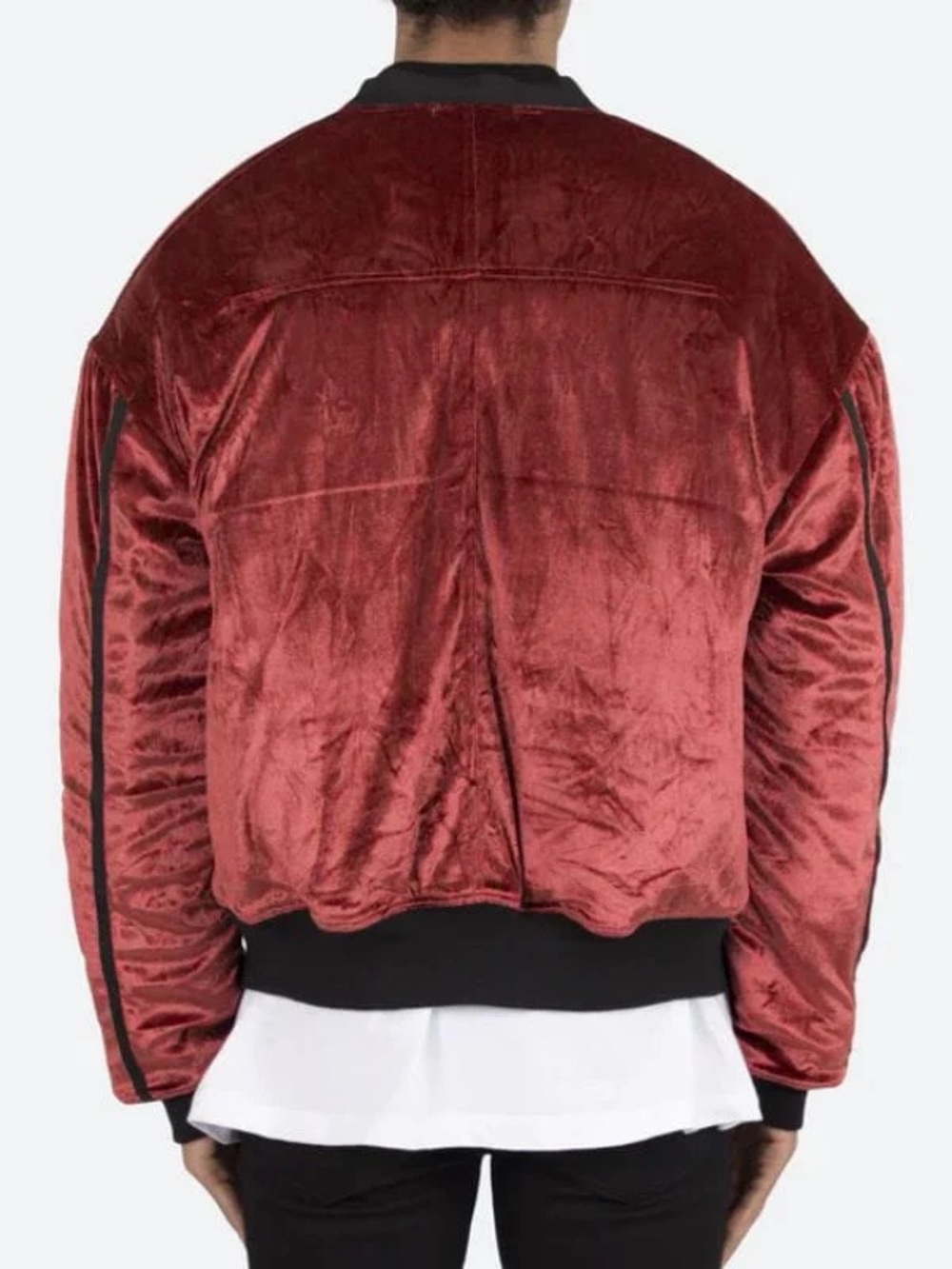 MNML Velour Bomber Jacket Burgundy Maroon Red Size XXL Rare Extra Large